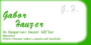 gabor hauzer business card